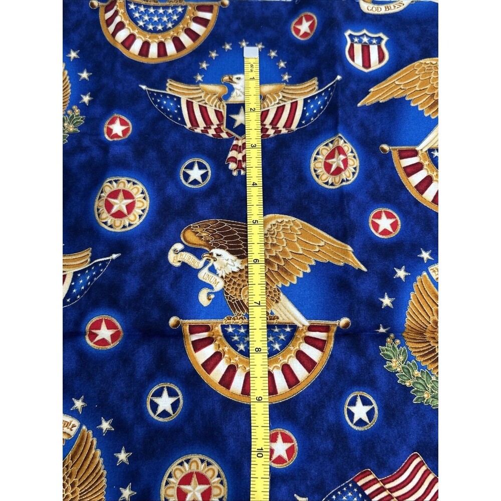 People’s House Hoffman Cotton Fabric Patriotic Eagle Print 1/2 Yard - Picture 9 of 9